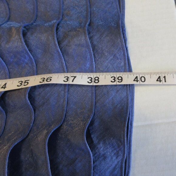 ADRIANA PAPELL Sleeveless V-Neck Faux Wrap Tiered Ruffle Dress Sz 12 Knee Length - Picture 15 of 15